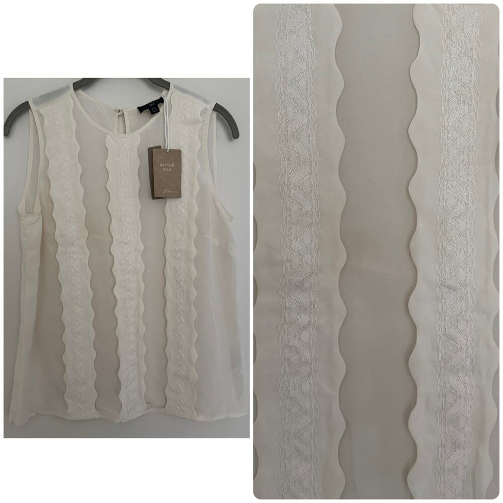 J.Crew 365 Silk Tank in Cream